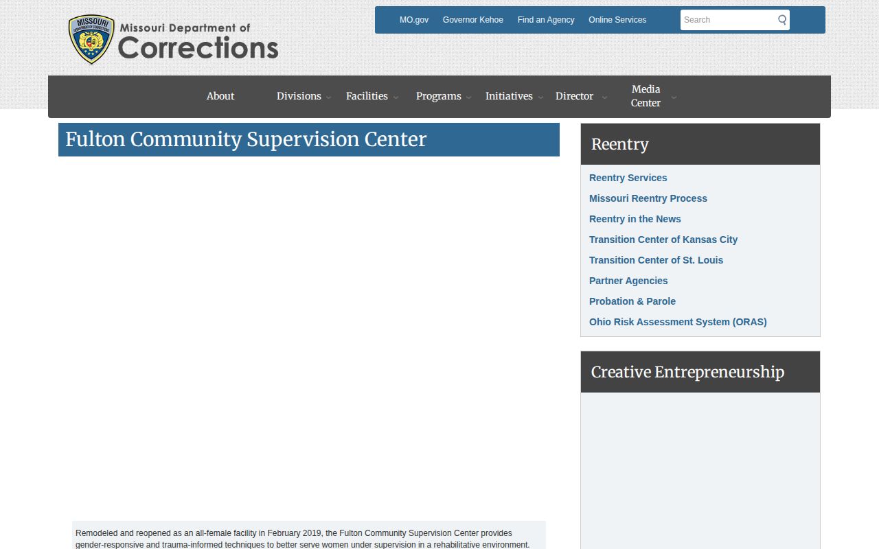 Fulton Community Supervision Center release and active supervision program record