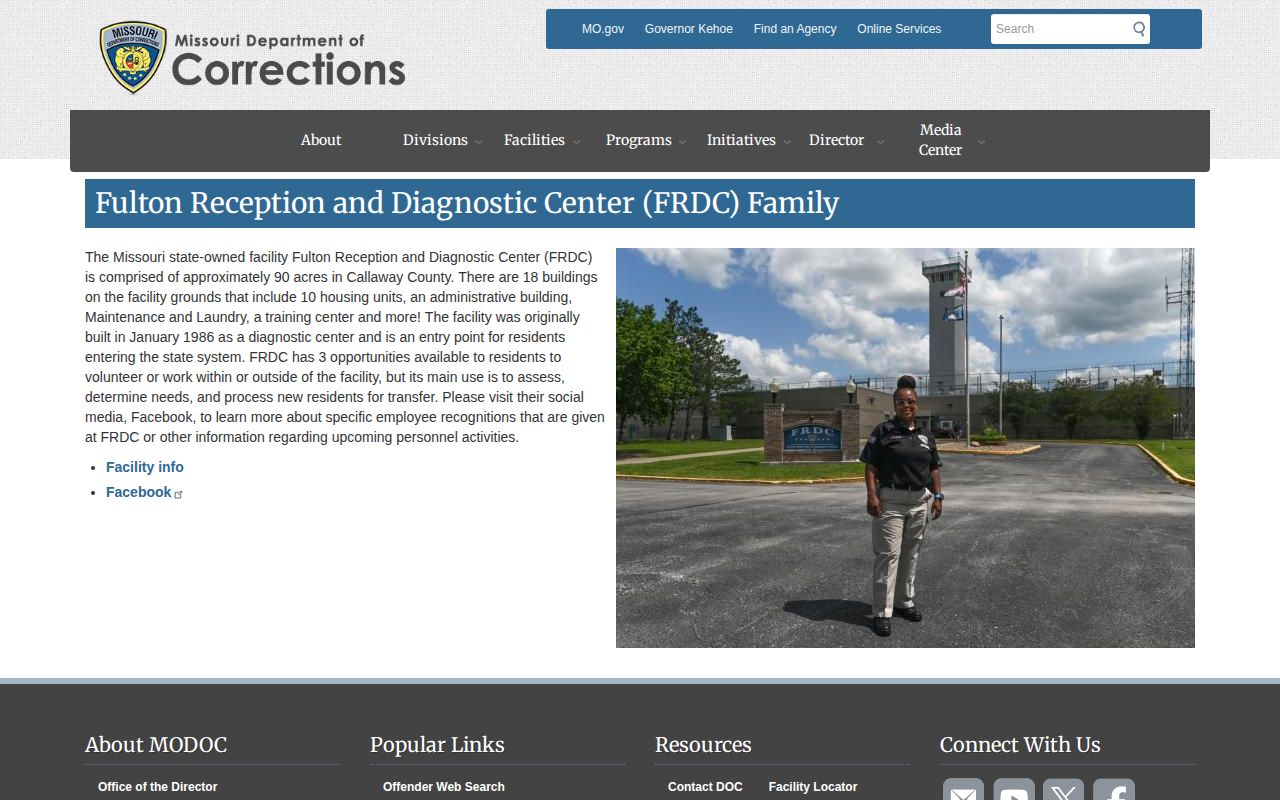 Fulton Reception and Diagnostic Center release and transfer record source